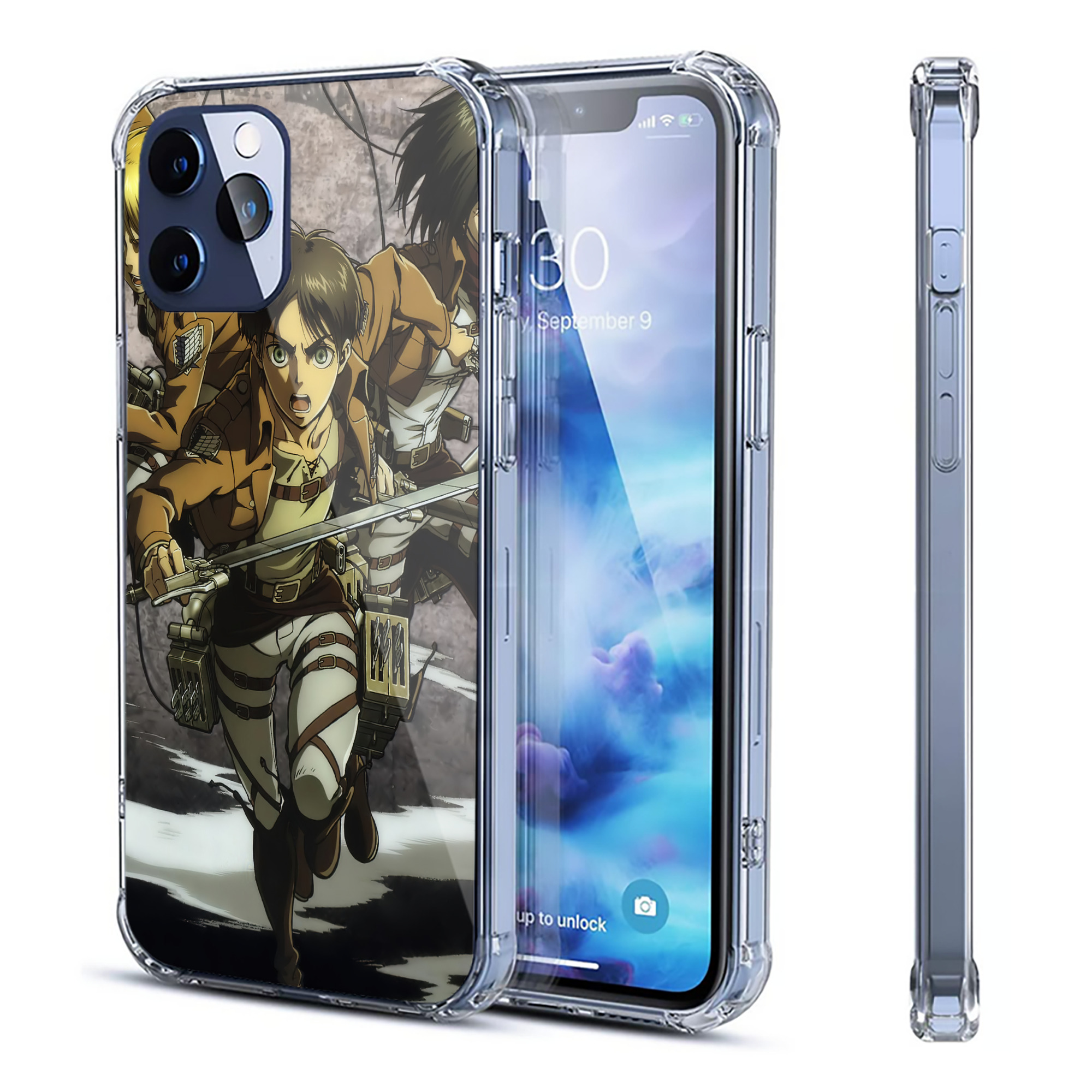 （画像用） 進撃の巨人 Attack on Titan 【iPhone 12シリーズ対応】透明スマホケース（クリアソフトケース）